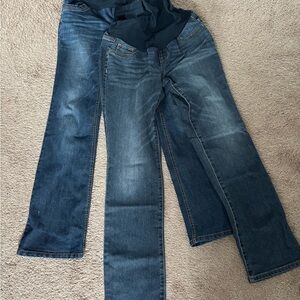 Bundle 2 Dark Blue Maternity Boot Cut Jeans